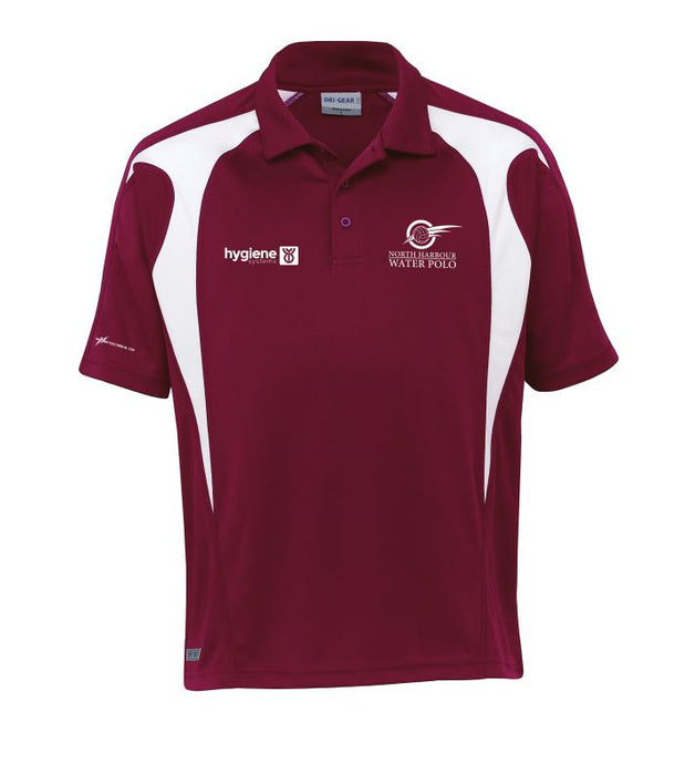 North Harbour Mens Maroon Polo Shirt
