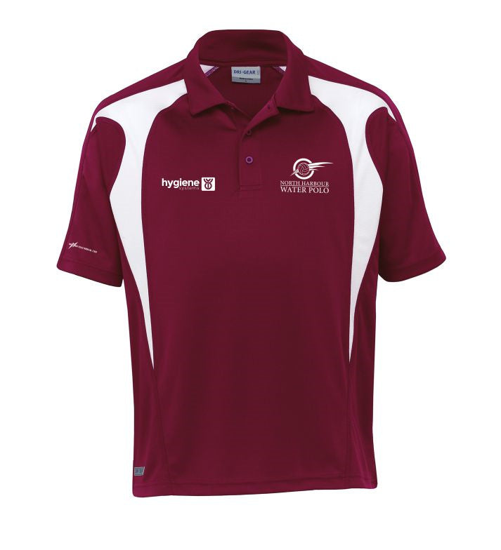 North Harbour Mens Maroon Polo Shirt